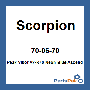 Scorpion 70-06-70; Peak Visor Vx-R70 Neon Blue Ascend