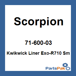 Scorpion 71-600-03; Kwikwick Liner Exo-R710 Sm