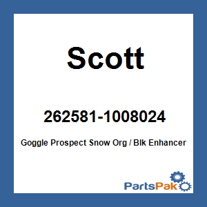 Scott 262581-1008024; Goggle Prospect Snow Org / Blk Enhancer Red Chrome
