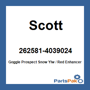 Scott 262581-4039024; Goggle Prospect Snow Ylw / Red Enhancer Red Chrome