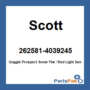 Scott 262581-4039245; Goggle Prospect Snow Ylw / Red Light Sensative Bronze Chrome