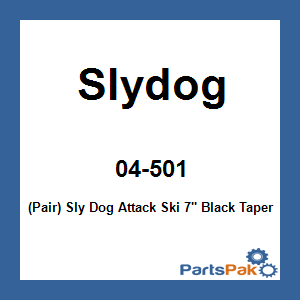 Slydog 04-501; (Pair) Sly Dog Attack Ski 7-inch Black