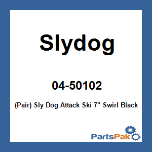 Slydog 04-50102; (Pair) Sly Dog Attack Ski 7-inch Swirl Black / Red