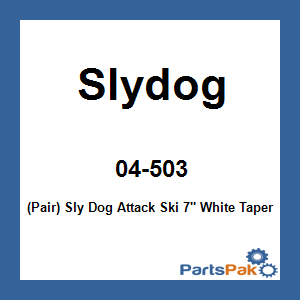 Slydog 04-503; (Pair) Sly Dog Attack Ski 7-inch White