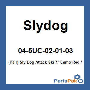 Slydog 04-5UC-02-01-03; (Pair) Sly Dog Attack Ski 7-inch Camo Red / Black / White
