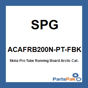 SPG ACAFRB200N-PT-FBK; Skinz Pro Tube Running Board Fits Artic Cat-Fits Yamaha Black Snowmobile