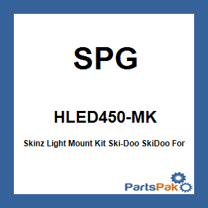 SPG HLED450-MK; Skinz Light Mount Kit Fits Ski-Doo Fits SkiDoo For Skinz Hood Rev Gen 4 Snowmobile