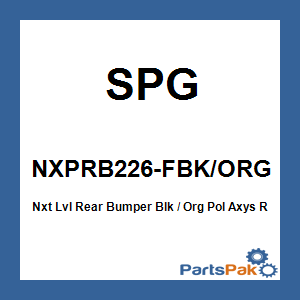 SPG NXPRB226-FBK/ORG; Nxt Lvl Rear Bumper Blk / Org Pol Axys Rmk 155 Snowmobile