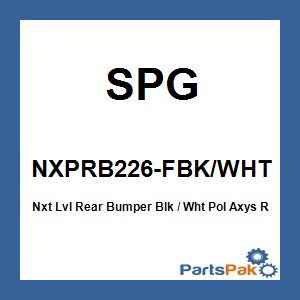 SPG NXPRB226-FBK/WHT; Nxt Lvl Rear Bumper Blk / White Pol Axys Rmk 155 Snowmobile