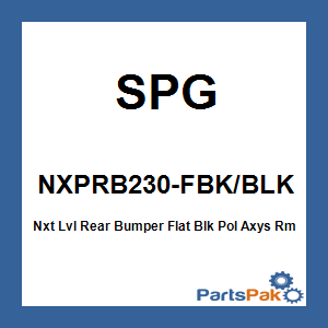 SPG NXPRB230-FBK/BLK; Nxt Lvl Rear Bumper Flat Blk Pol Axys Rmk 144/146 Snowmobile
