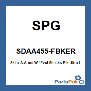 SPG SDAA455-FBKER; Skinz A-Arms W / Evol Shocks Blk Ultra Lw Fits Ski-Doo Fits SkiDoo Gen 4 36-inch Snowmobile