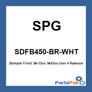 SPG SDFB450-BR-WHT; Bumper Front Fits Ski-Doo Fits SkiDoo Gen 4 Rasmussen White