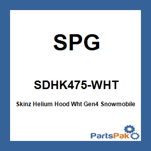 SPG SDHK475-WHT; Skinz Helium Hood White Gen4 Snowmobile