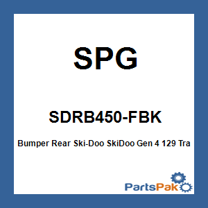 SPG SDRB450-FBK; Bumper Rear Fits Ski-Doo Fits SkiDoo Gen 4 129 Track Flat Black