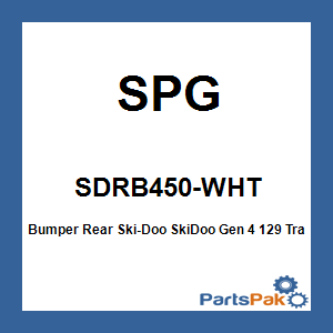 SPG SDRB450-WHT; Bumper Rear Fits Ski-Doo Fits SkiDoo Gen 4 129 Track White