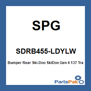 SPG SDRB455-LDYLW; Bumper Rear Fits Ski-Doo Fits SkiDoo Gen 4 137 Track Lemon Drop