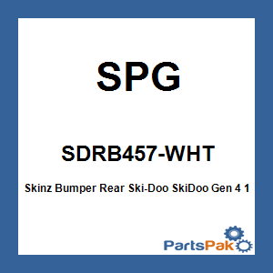 SPG SDRB457-WHT; Skinz Bumper Rear Fits Ski-Doo Fits SkiDoo Gen 4 146 Track White Snowmobile