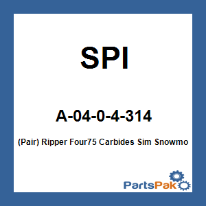 SPI A-04-0-4-314; (Pair) Ripper Four75 Carbides Sim Snowmobile