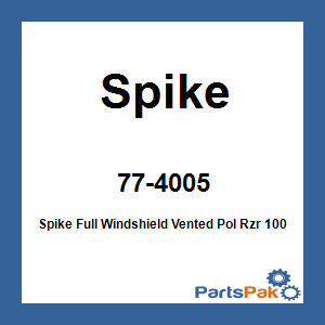 Spike 77-4005; Spike Full Windshield Vented Pol Rzr 1000/900