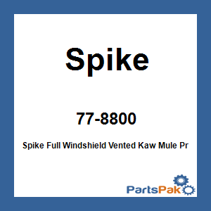 Spike 77-8800; Spike Full Windshield Vented Kaw Mule Pro Fxr