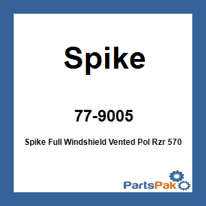 Spike 77-9005; Spike Full Windshield Vented Pol Rzr 570/800/900