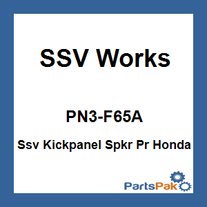 SSV Works PN3-F65A; Ssv Kickpanel Spkr Pr Fits Honda