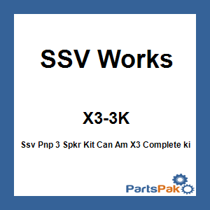 SSV Works X3-3K; Ssv Pnp 3 Spkr Kit Can Am X3