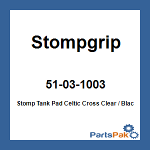Stompgrip 51-03-1003; Stomp Tank Pad Celtic Cross Clear / Black