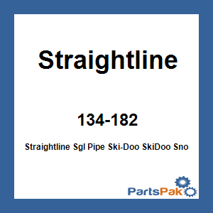 Straightline 134-182; Straightline Sgl Pipe Fits Ski-Doo Fits SkiDoo Snowmobile Gen4 600R E-Tec