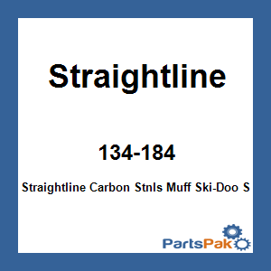 Straightline 134-184; Straightline Carbon Stainless Muff Fits Ski-Doo Fits SkiDoo Gen 4 600R E-Tec Snowmobile