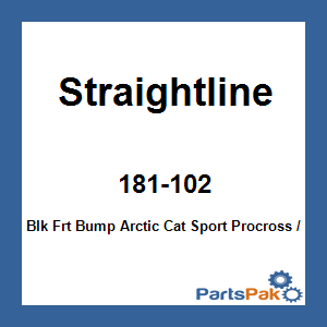 Straightline 181-102; Blk Frt Bump Fits Artic Cat Sport Procross / Ascender Snowmobile