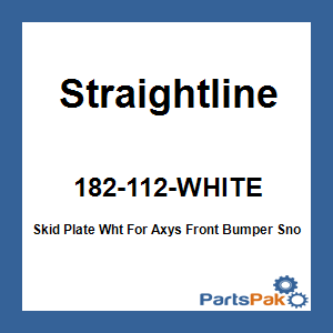 Straightline 182-112-WHITE; Skid Plate White For Axys Front Bumper Snowmobile