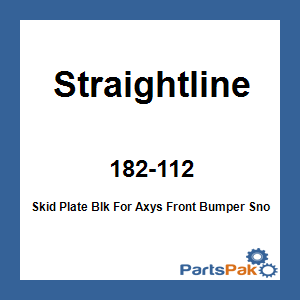 Straightline 182-112; Skid Plate Blk For Axys Front Bumper Snowmobile