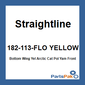 Straightline 182-113-FLO YELLOW; Bottom Wing Yel Fits Artic Cat Pol Fits Yamaha Front Bumper Snowmobile