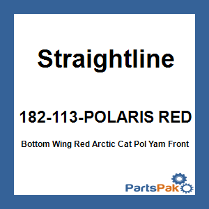 Straightline 182-113-POLARIS RED; Bottom Wing Red Fits Artic Cat Pol Fits Yamaha Front Bumper Snowmobile