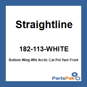 Straightline 182-113-WHITE; Bottom Wing White Fits Artic Cat Pol Fits Yamaha Front Bumper Snowmobile