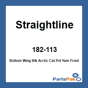 Straightline 182-113; Bottom Wing Blk Fits Artic Cat Pol Fits Yamaha Front Bumper Snowmobile