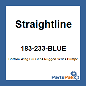 Straightline 183-233-BLUE; Bottom Wing Blu Gen4 Rugged Series Bumper Snowmobile