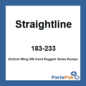 Straightline 183-233; Bottom Wing Blk Gen4 Rugged Series Bumper Snowmobile