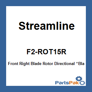 Streamline F2-ROT15R; Front Right Blade Rotor