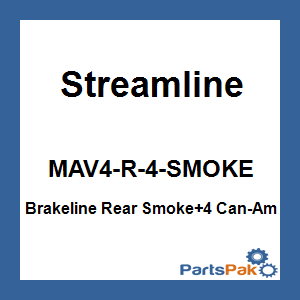 Streamline MAV4-R-4-SMOKE; Brakeline Rear Smoke+4 Can-Am