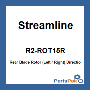 Streamline R2-ROT15R; Rear Blade Rotor (Left / Right)