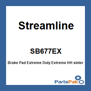 Streamline SB677EX; Brake Pad Extreme Duty