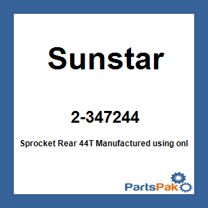 Sunstar 2-347244; Sprocket Rear 44T