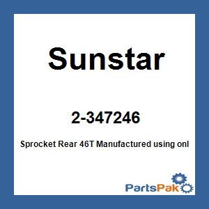 Sunstar 2-347246; Sprocket Rear 46T