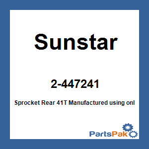 Sunstar 2-447241; Sprocket Rear 41T