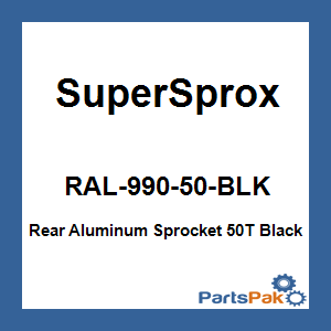 SuperSprox RAL-990-50-BLK; Rear Aluminum Sprocket 50T Black