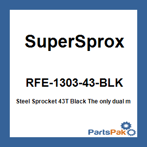 SuperSprox RFE-1303-43-BLK; Steel Sprocket 43T Black