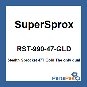 SuperSprox RST-990-47-GLD; Stealth Sprocket 47T Gold