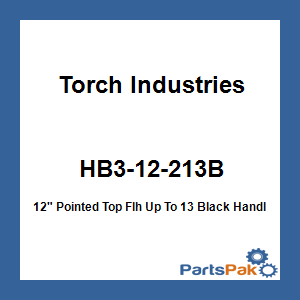 Torch Industries HB3-12-213B; 12-inch Pointed Top Flh Up To 13 Black Handlebars